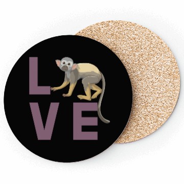 Discover Squirrel monkey love Coasters