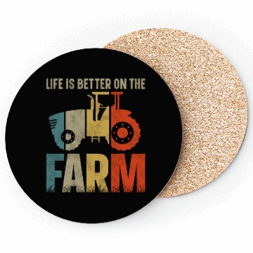 Discover Farming Farmer Vintage Tractor Coasters