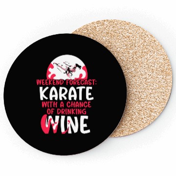 Discover Weekend Forecast Karate Wine Coasters