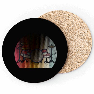 Discover Drums Drummer Band Drumset Retro Percussion Drums Coasters