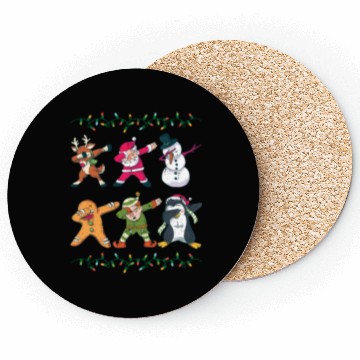 Discover Dabbing Reindeer Santa Snowman Coasters