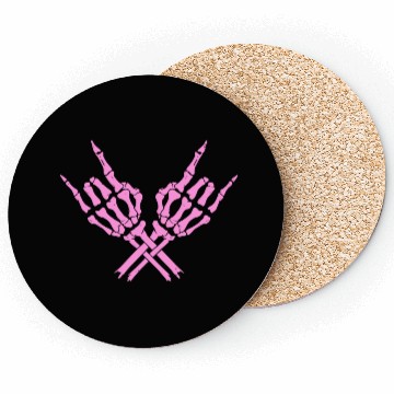 Discover Skeleton Rock Hands Coasters