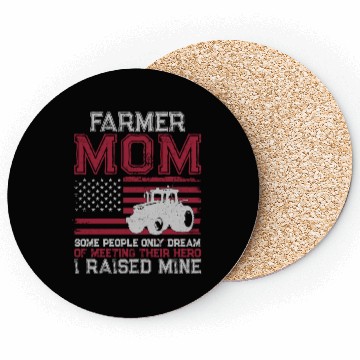 Discover Farming Farmer Mom Mother Tractor Coasters