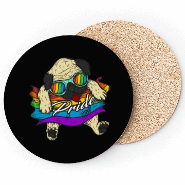 Discover Pug Dog Gay Pride Lgbt Pride Coasters