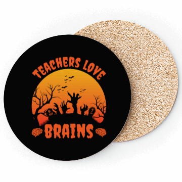 Discover Halloween Teacher Humor School Brain Coasters