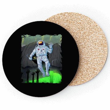 Discover Astronaut in a green demon world Coasters