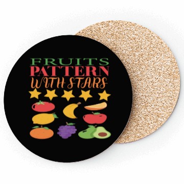 Discover FRUITS PATTERN WITH STARS Coasters