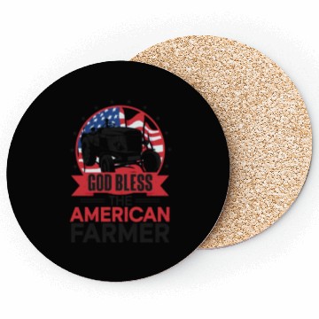 Discover Farming Farmer Us American Flag Coasters