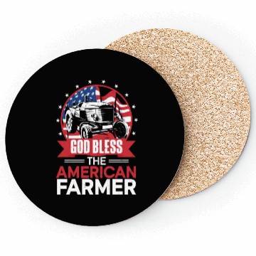 Discover Farming Farmer Us American Flag Coasters