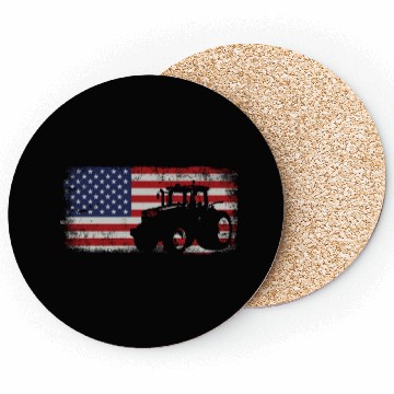Discover Farming Farmer American Flag Us Coasters