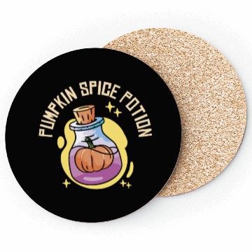 Discover Pumpkin Spice Potion Coffee Enthusiast Halloween Coasters