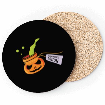 Discover Pumpkin Spice Potion Coffee Enthusiast Halloween Coasters
