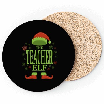 Discover Teacher Christmas Elf Coasters