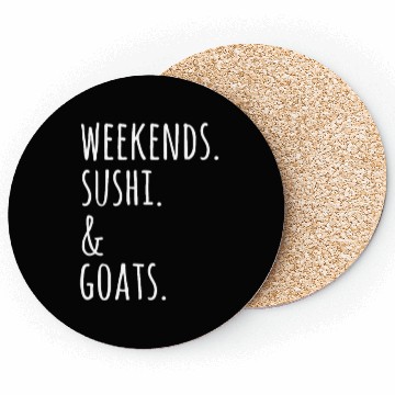 Discover Weekends Sushi And Goats Coasters