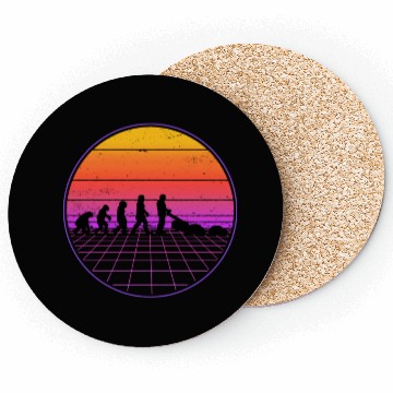 Discover Robotic Lawnmower Evolution Retro Coasters