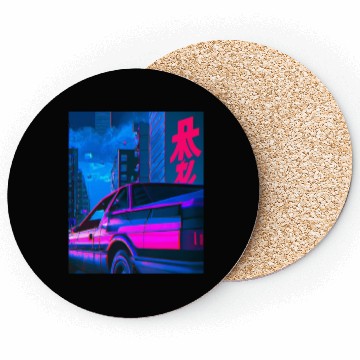 Discover Vaporwave Car Synthwave City Coasters