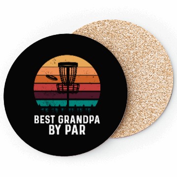 Discover Best Grandpa By Par Father's Day Disc Golf Grandad Coasters