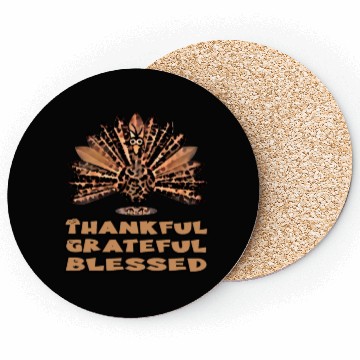 Discover Thankful grateful blessed leopard Coasters