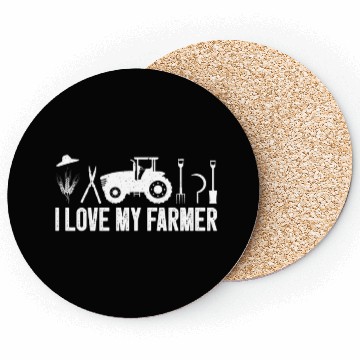 Discover Farming Farmer Vintage Tractor I Coasters