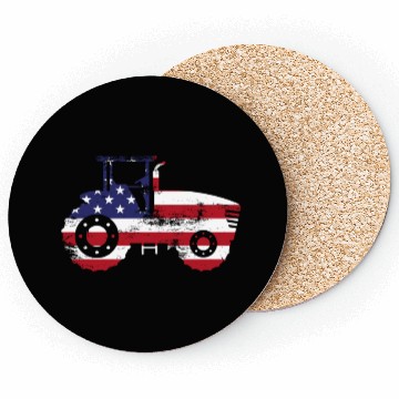 Discover Farming Farmer American Flag Us Coasters