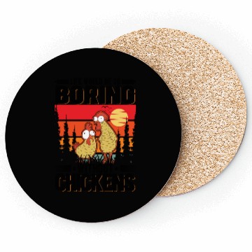 Discover Chickens Gift Farmer Chicken Coop Coasters