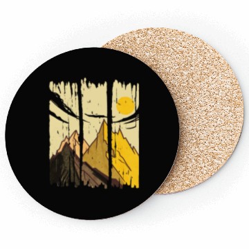Discover Painted Art Mountains With Sun Coasters
