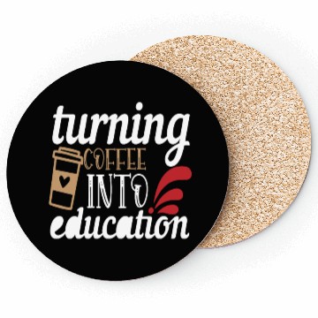 Discover Ed Teacher Coffee Teach Repeat Back to School Coasters