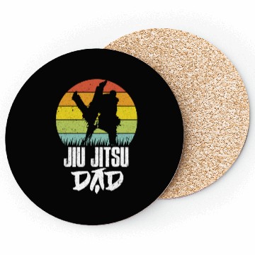 Discover Jiu-Jitsu Dad BJJ Father Vintage Martial Arts MMA Coasters
