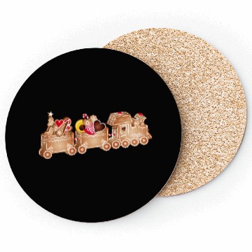 Discover magical 3D gingerbread train for Christmas Coasters
