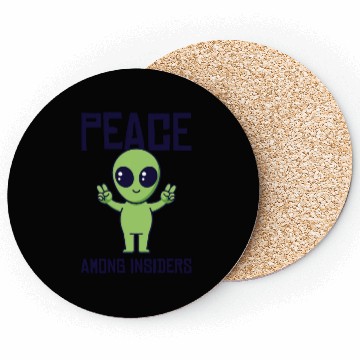 Discover Area 51 Peace Alien Head Martian Space Outsider Coasters