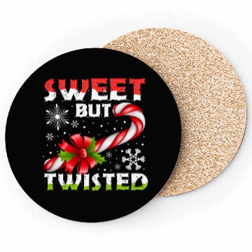 Discover Candy Cane Sweet But Twisted Funny Christmas Coasters