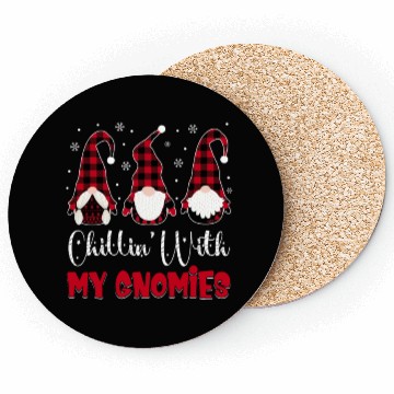 Discover Friends Christmas Red buffalo plaid Chillin With Coasters