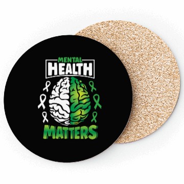 Discover Mental Health Matters Spread Awareness Brain Coasters