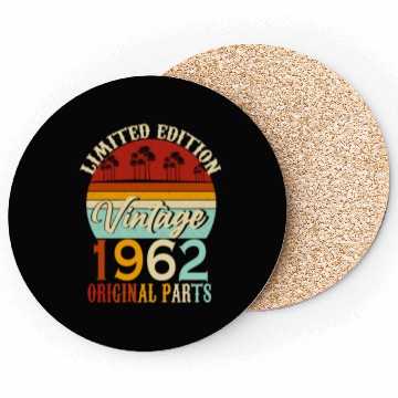 Discover 1962 Born Vintage Birthday Retro Coasters