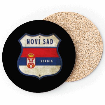 Discover Novi Sad Serbia coat of arms flag design Coasters