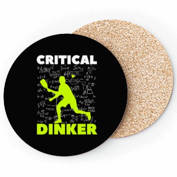 Discover Pickleball Critical Dinker, Funny Pickle Ball. Coasters