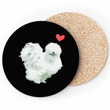 Discover Funny Silkie Chicken Hen Backyard Farmer Coasters