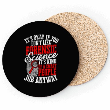 Discover forensic science detective true crime investigator Coasters