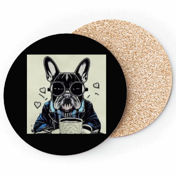 Discover I love dog and coffee Coasters