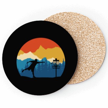 Discover Disc Golf - Disc Golfing Player Ultimate Frisbee Coasters