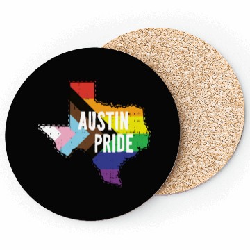 Discover Austin Pride Gay Lesbian Queer Texas Rainbow Flag Coasters
