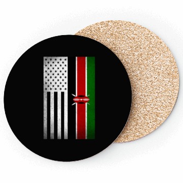 Discover Kenya Design for proud Kenyan Americans Coasters