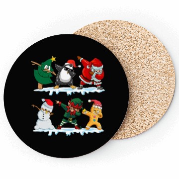 Discover Dabbing Santa Elf Friends Funny Christmas Dabs Coasters