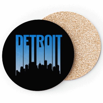 Discover Detroit Michigan Skyline Coasters
