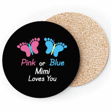 Discover Gender Reveal Mimi K Or Blue Butterflies Coasters