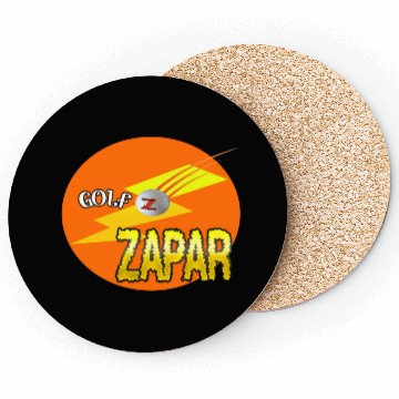 Discover Zapar Orange and Yellow Golf Logo Coasters