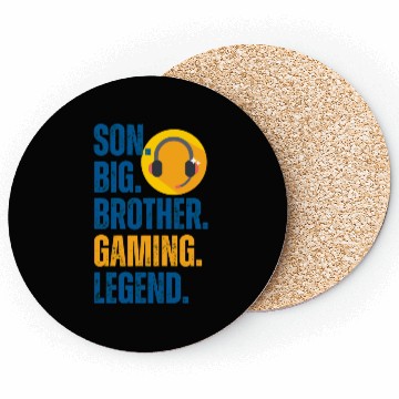 Discover SON BROTHER GAMING LEGEND for gamer textured text Coasters