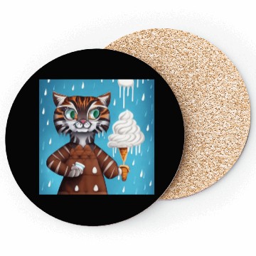 Discover happy tiger love ice cream Coasters
