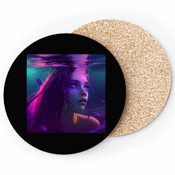 Discover purple mermaid underwater Coasters