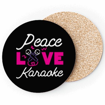 Discover Karaoke Singer 80s Retro Peace Coasters